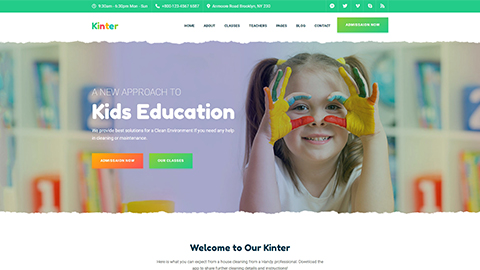儿童教育幼儿园学校官网HTML5静态模板